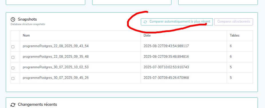 Capture d'écran de l'étape
