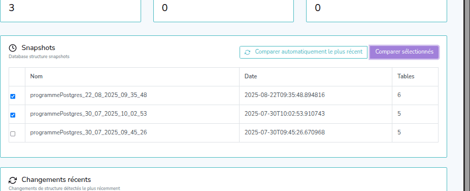 Capture d'écran de l'étape