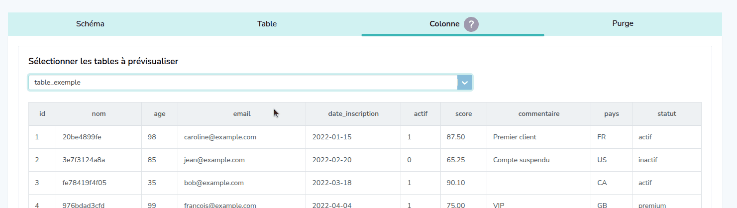 Capture d'écran de l'étape
