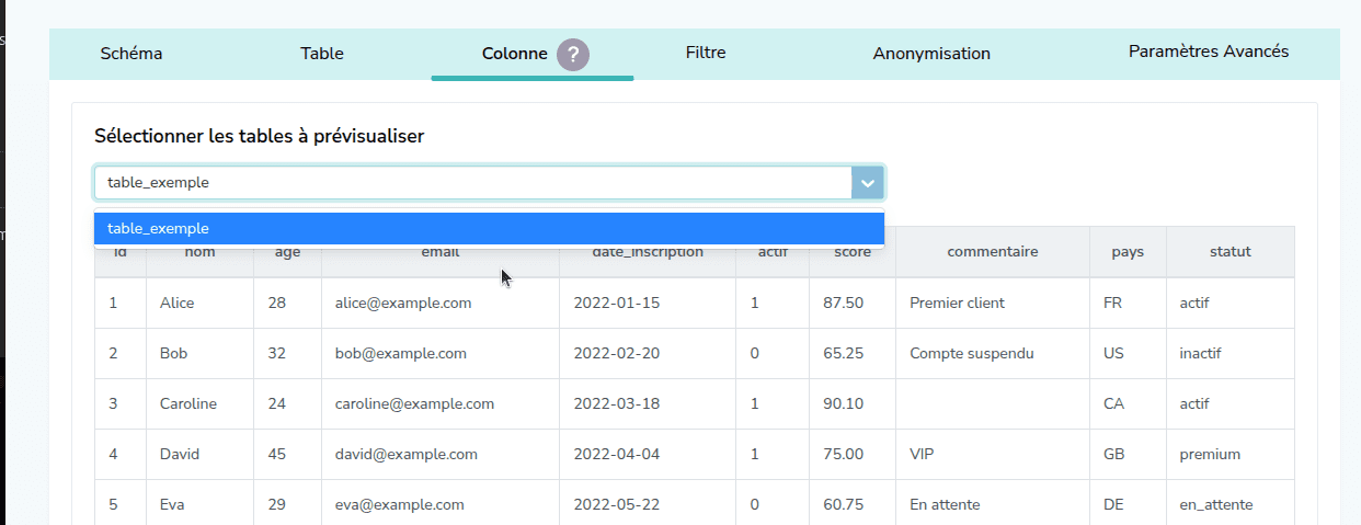 Capture d'écran de l'étape