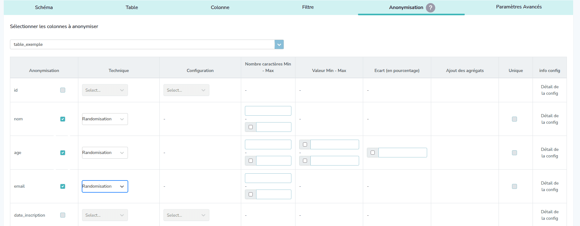 Capture d'écran de l'étape
