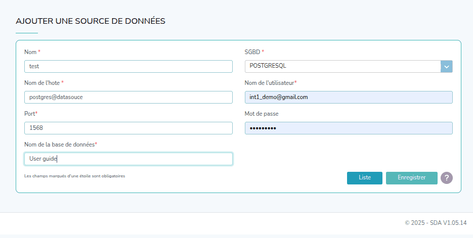 Capture d'écran de l'étape