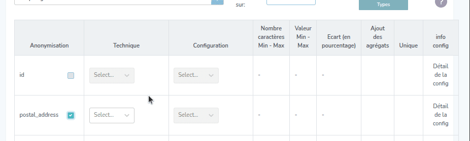 Capture d'écran de l'étape