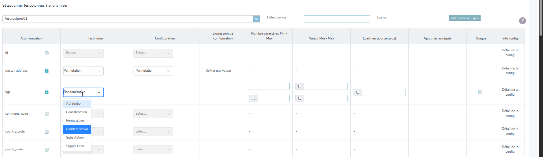 Capture d'écran de l'étape