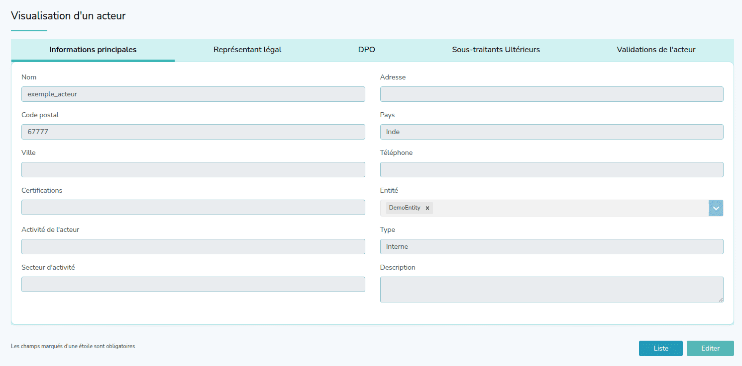Capture d'écran de l'étape