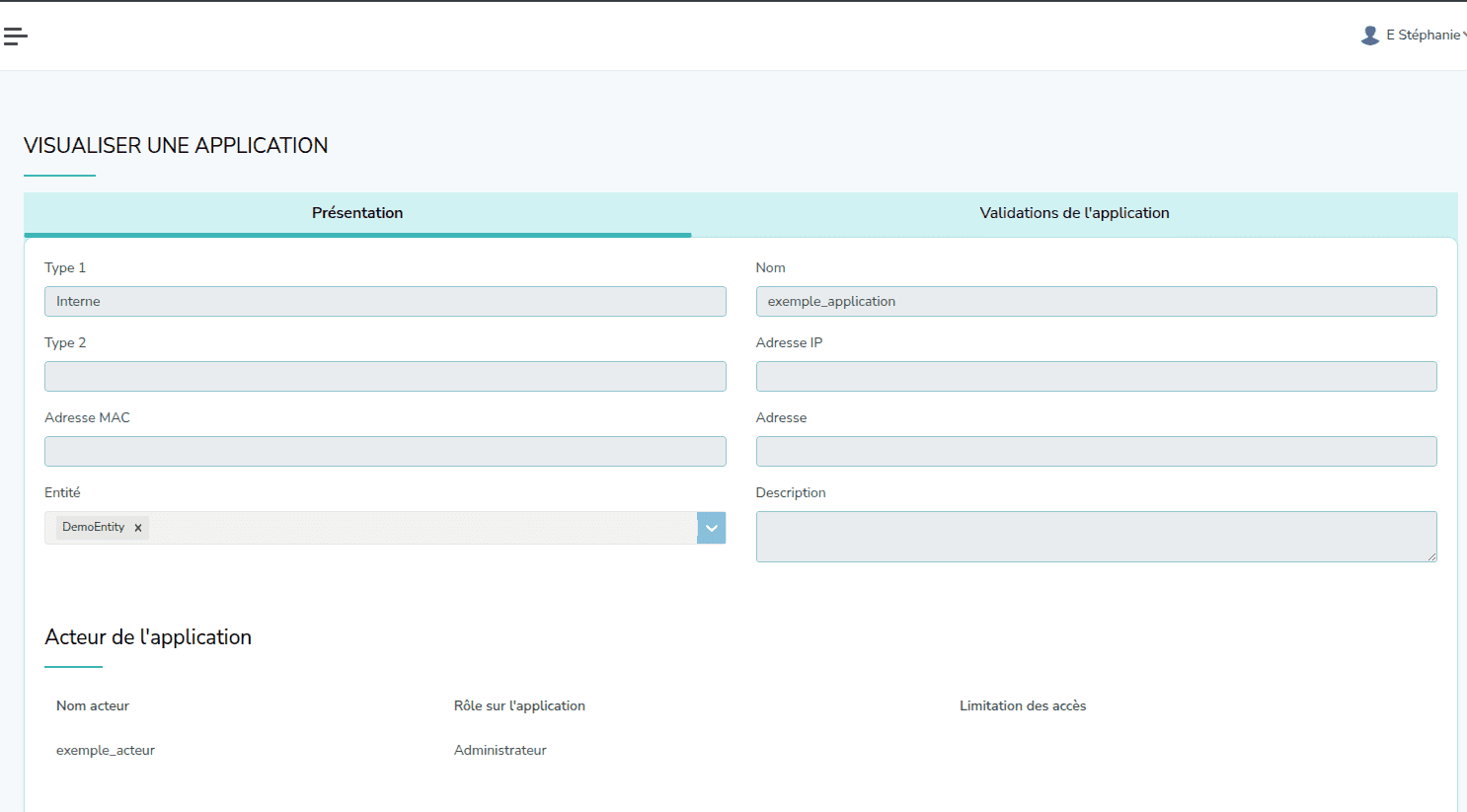 Capture d'écran de l'étape