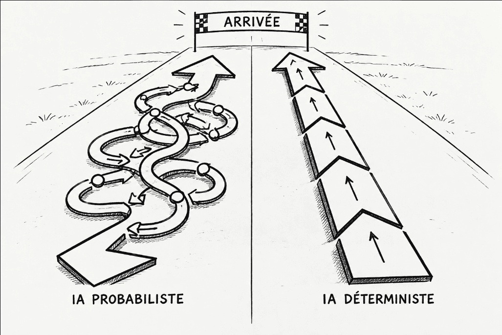 IA déterministe vs probabiliste : comprendre la différence clé
